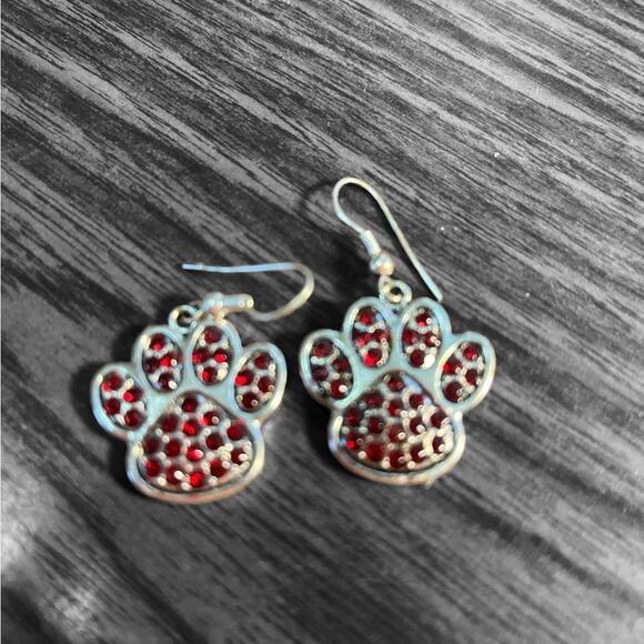 Doggy Bundle-Two Wallets and Red Crystal Paw Earrings - Picture 7 of 7